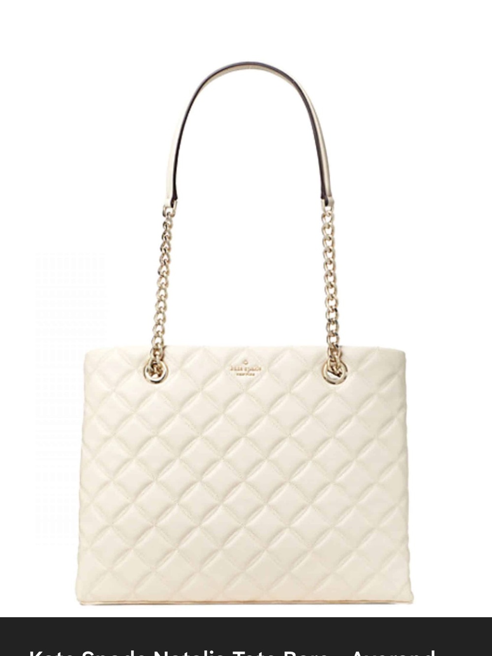 Kate Spade Natalia Smooth Quilted Shoulder Bag in White